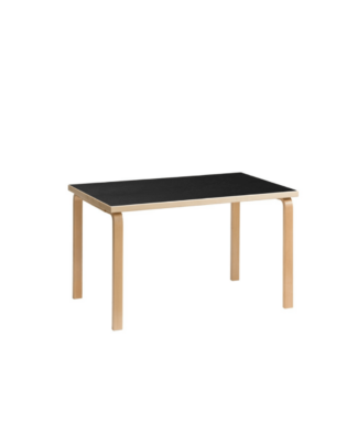Artek Aalto pöytä 81B koivu, musta linoleumi