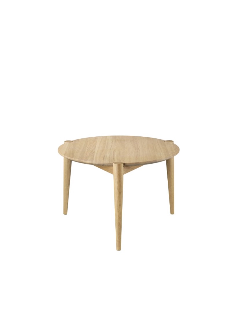FDB Møbler D102 Søs sohvapöytä Ø55, mattalakattu tammi