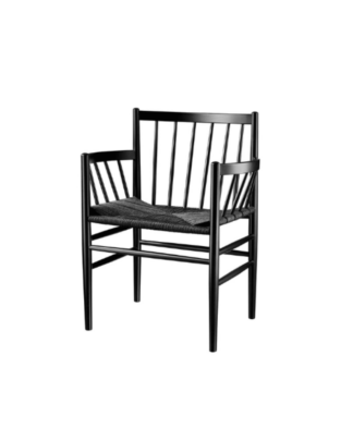 FDB Møbler J81 tuoli, pyökki, musta