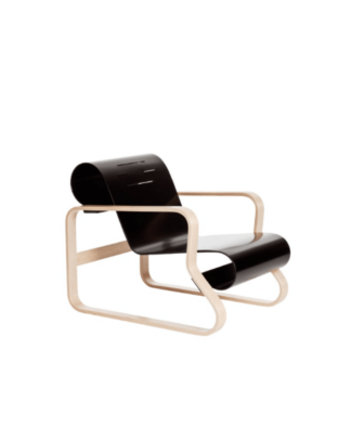 Artek Nojatuoli 41 "Paimio", istuin maalattu musta