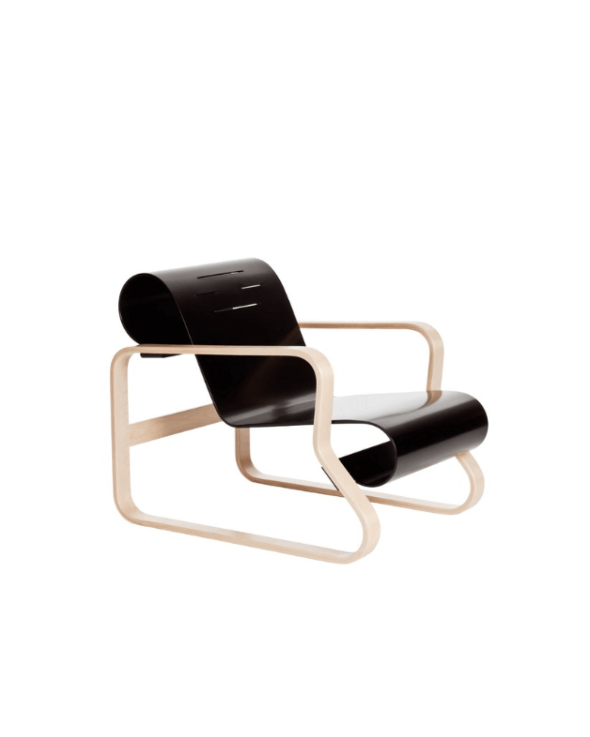 Artek Nojatuoli 41 "Paimio", istuin maalattu musta