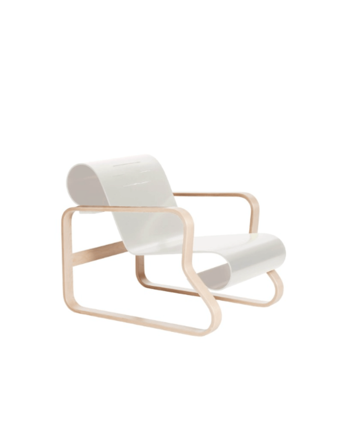 Artek Nojatuoli 41 "Paimio", istuin maalattu valkoinen