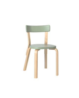 Artek tuoli 69 vihreä istuin ja selkänoja