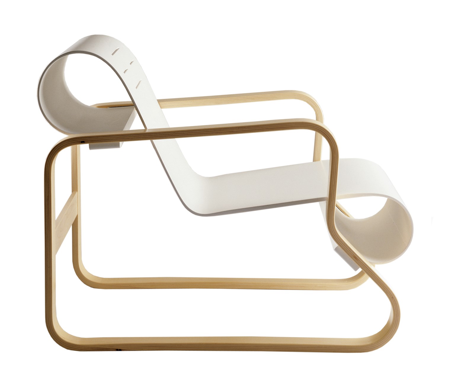 Artek Nojatuoli 41 "Paimio", istuin maalattu valkoinen - Image 2