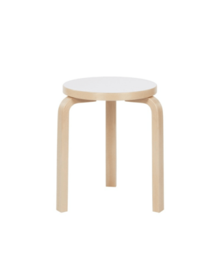 Artek jakkara 60, istuin valkoinen laminaatti