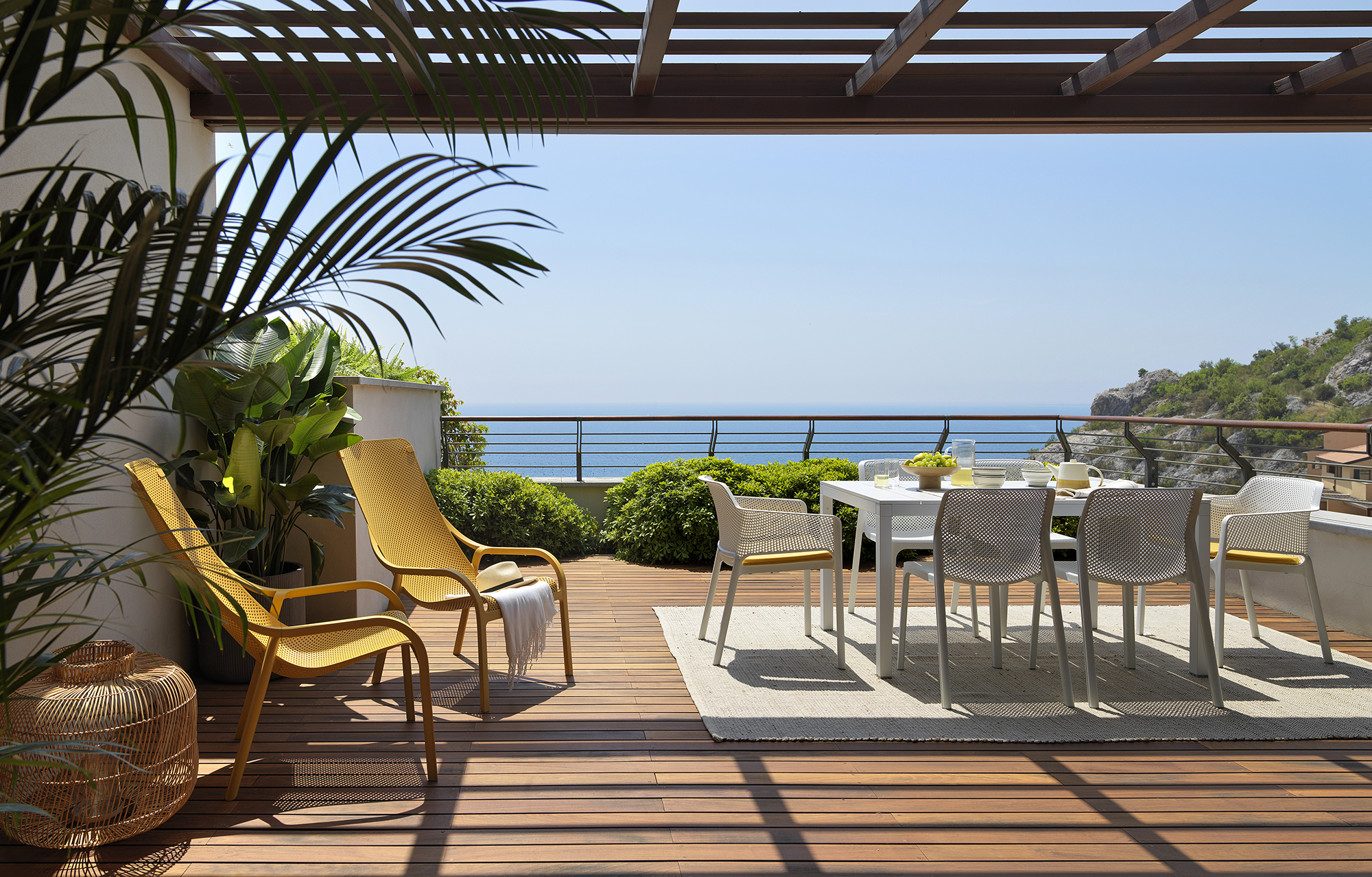 Nardi Outdoor Net Lounge ulkokaluste tuoli, senape - Image 5