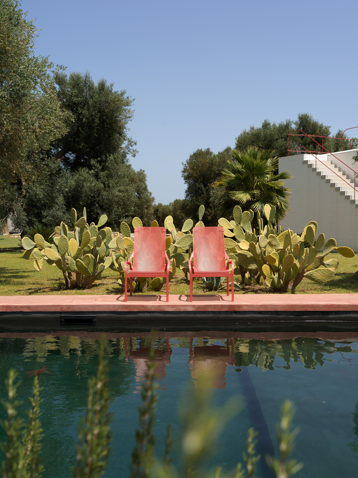 Nardi Outdoor Net Lounge ulkokaluste tuoli, corallo - Image 5