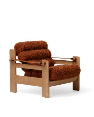 Rento nojatuoli Doodle kangas ruskea