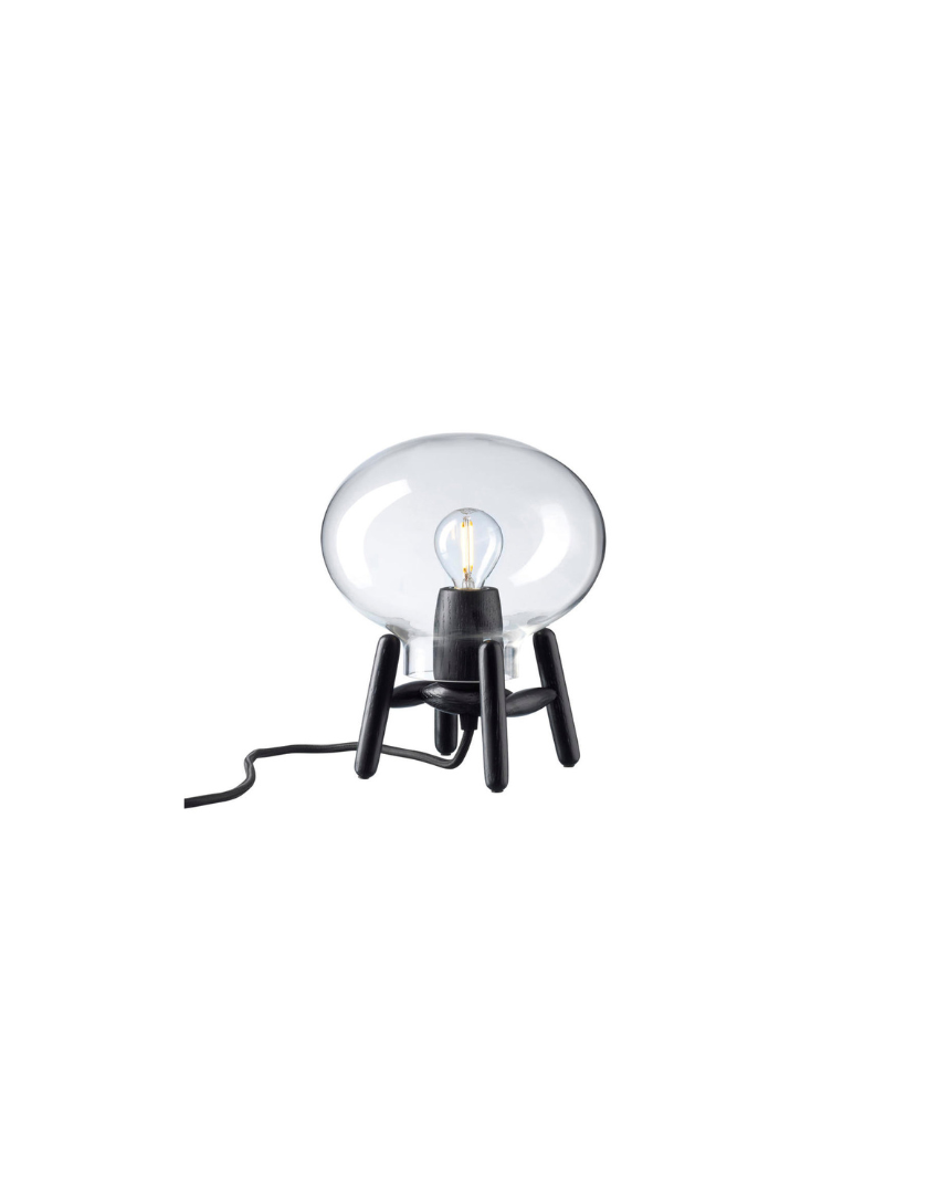 FDB Møbler U6 Hiti pöytävalaisin musta tammi, kirkas