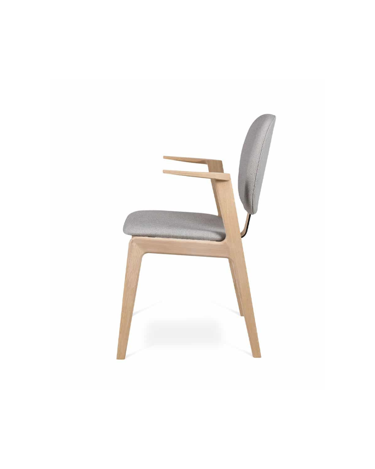 PBJ Cliff Arm tuoli, valkolakattu tammi, kangasverhoilu - Image 3