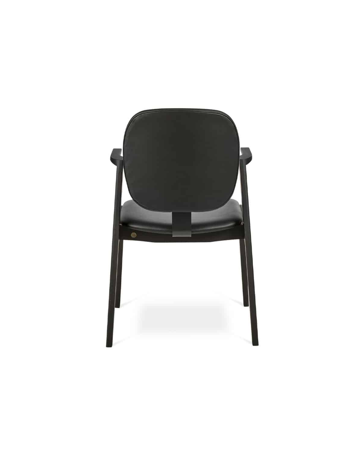 PBJ Cliff Arm tuoli, musta tammi, nahkaverhoilu - Image 4