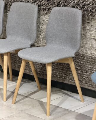 PBJ Basic Cut tuoli, valkolakattu tammi, harmaa