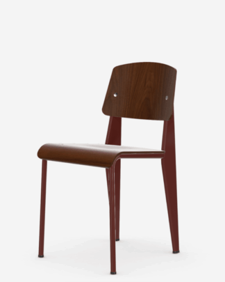 Vitra Standard tuoli, pähkinä, punainen