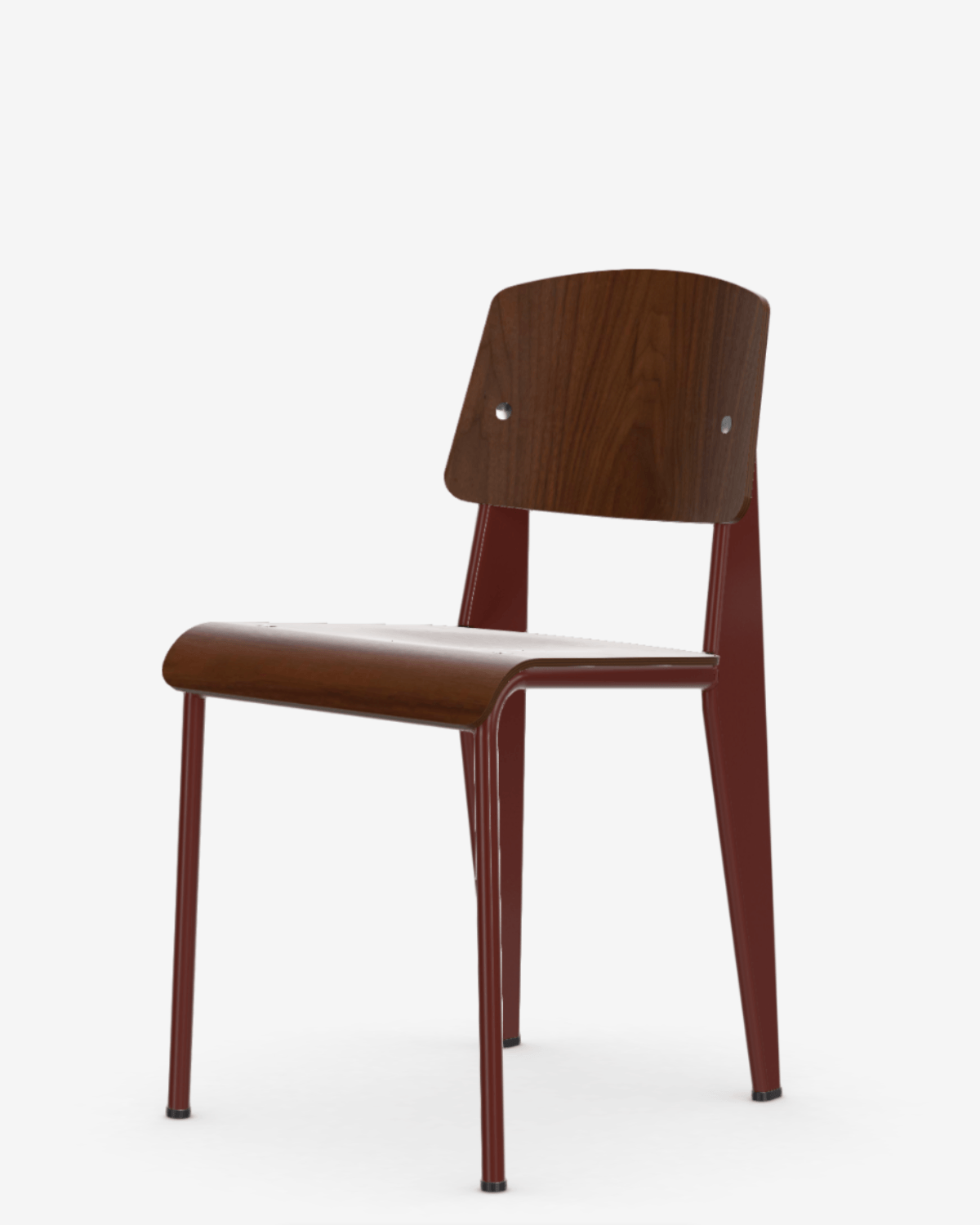 Vitra Standard tuolit 4 kpl, pähkinä, punainen