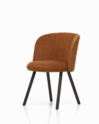 Vitra Mikado tuolit 4 kpl, konjakki verhoilu, tumma tammi