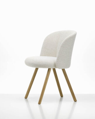 Vitra Mikado tuolit 4 kpl, valkoinen verhoilu, tammijalat